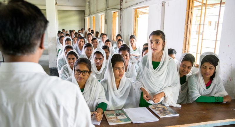 Students in a classroom 