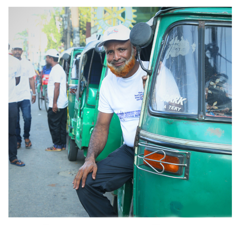 A CNG driver in his vehicle