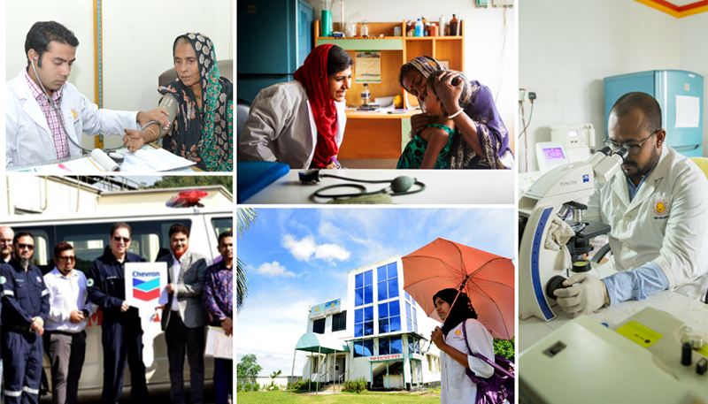 A collage of images of healthcare workers