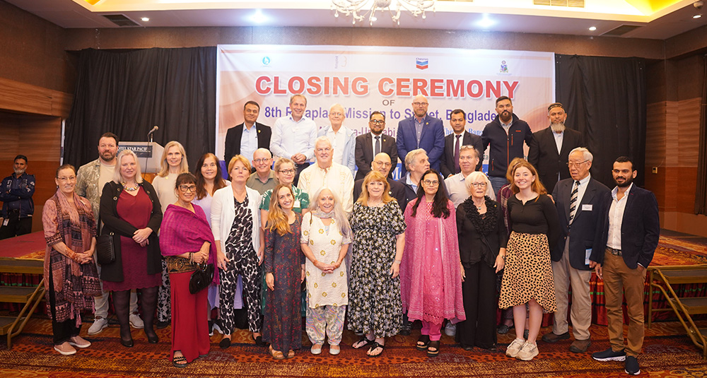 Guests and participants at the closing ceremony for the initiative held at a hotel conference hall in Sylhet City.